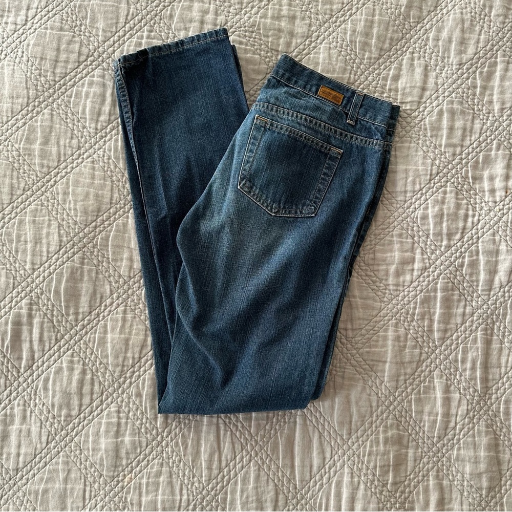 LONDONJEAN Women's Straight Leg Blue Jeans